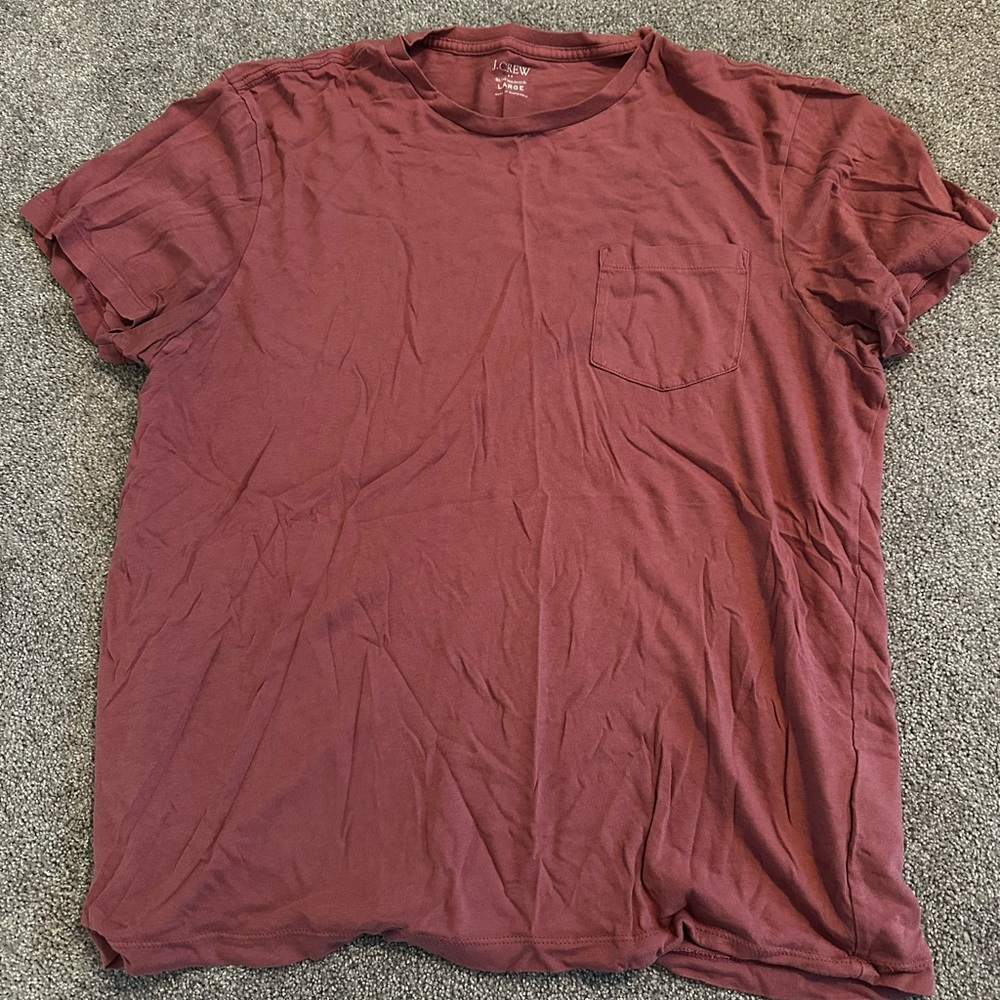 J. Crew Red Short Sleeve Tee